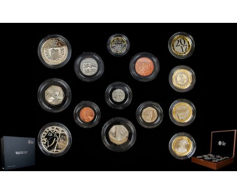 The Royal Mint 2017 United Kingdom Ltd and Numbered Edition Premium Proof Coin Set ( 14 ) Proof Coins In Total. This Proof Co