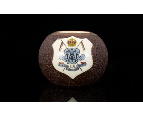 James Macintyre Match Striker With Enamel Shield to Front - Which Reads ' Queens Royal Lancers ' c.1900. The Match Striker St