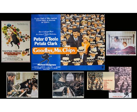 Cinema Interest - Peter O'Toole Original 1969 Large Sheet (Quad) Poster For The Film 'Goodbye Mr Chips', Along With Several O