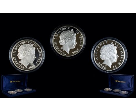 Royal Mint Queens Portrait Silver Proof Coin Set Celebrating Queen Elizabeth II 80th Birthday. Issued In 2006, Specifications