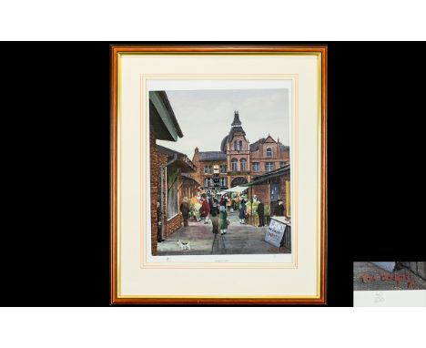 Tom Dodson 1910 - 1991 Ltd and Numbered Edition Colour Print / Lithograph. Titled ' The Market Day ' Published 1978, This Is 