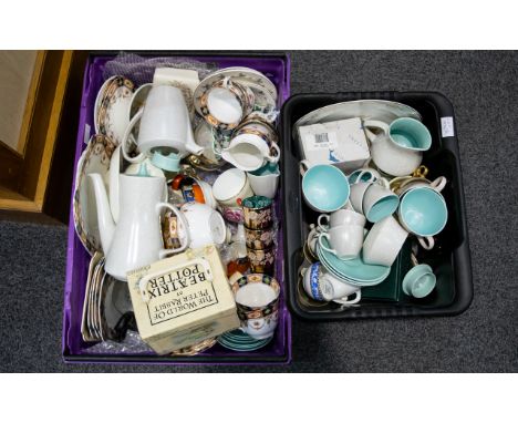 A Quantity Of Mixed Ceramics And Collectibles Two large boxes, to include Poole part tea and coffee set, Staffordshire part t