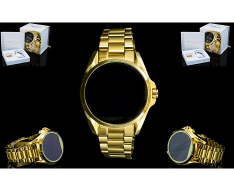 Michael Kors Bradshaw / Display Access MKT 5001 Smart Watch. Features Gold Plated Stainless Steel Watch Case / Bracelet, Mult