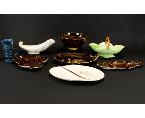 Carltonware Rouge Royale Mikado Pattern Dish Single handle dish in good condition in figural Mikado pattern. Along with large