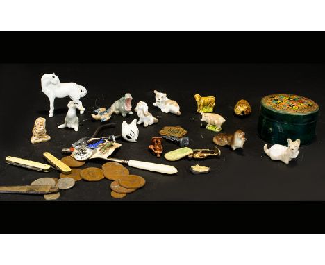 A Mixed Lot to include several USSR ceramic animal figures, Wade whimsies, various railway interest, various railway interest