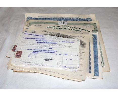 Collection of share certificates etc