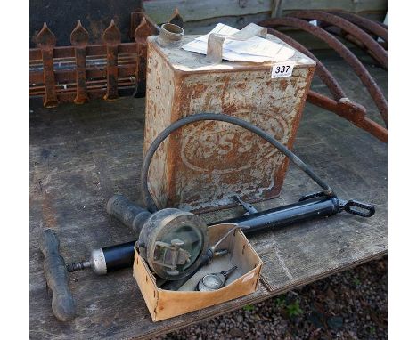 ESSO fuel petrol can, pump, compass etc