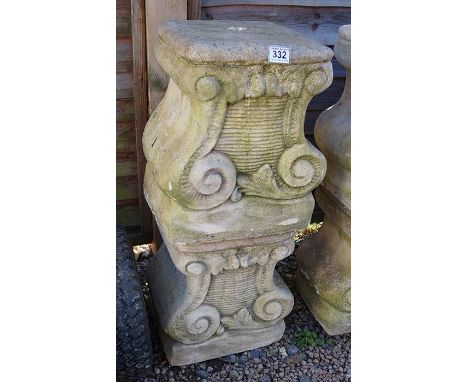 Pair of stone bench bases/statue plinths