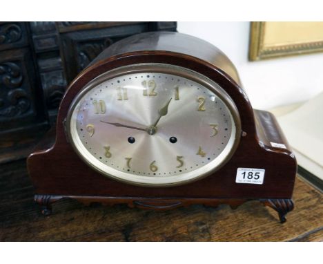 Mahogany mantle clock in working order