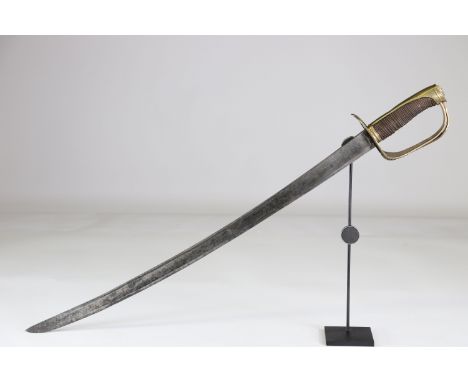 French saber, no marking, 18th centurySizes: L. totale= 830mm L Lame= 680mm l lame= 35mmWeight (K): 0,75kgCondition: At first