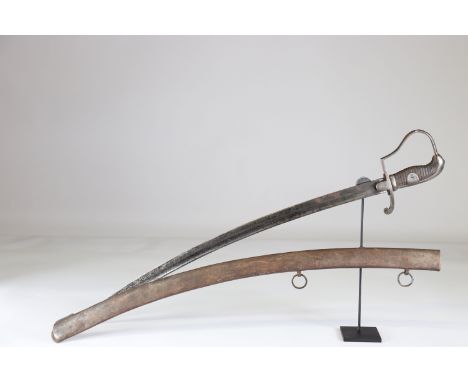 Saber Artillery, regimented 23.A.3, 1883, scabbardSizes: L. totale= 880mm L Lame= 750mm l lame= 30mmWeight (K): 1,6kgConditio