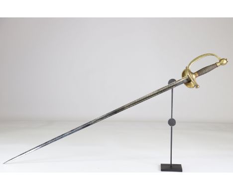 French officer sword, civil servant, 1820Sizes: L. totale= 970mm L Lame= 810mm l lame= 23mmWeight (K): 0,64kgCondition: At fi