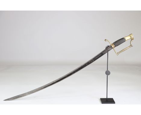 French saber empire period, 1800-1820, engraved bladeSizes: L. totale= 890mm L Lame= 750mm l lame= 35mmWeight (K): 0,56kgCond