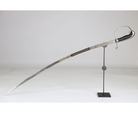 German saber 14-18 engraved bladeSizes: L. totale= 930mm L Lame= 800mm l lame= 20mmWeight (K): 0,53kgCondition: At first glan