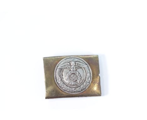 German WWII belt buckleSizes: H =45mm L =65mmWeight (K): 0,04kgCondition: At first glance: patina, normal wear