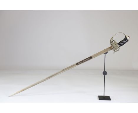 German cavalry saber, 1914-1918, Engraved blade, Prussian, regimented bladeSizes: L. totale= 950mm L Lame= 810mm l lame= 24mm