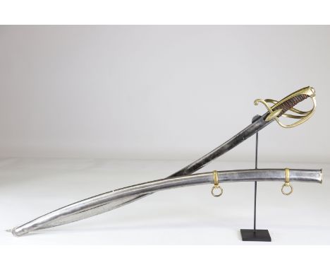 Saber 1870 with scabbard France, Empire periodSizes: L. totale= 970mm L Lame= 830mm l lame= 30mmWeight (K): 1,34kgCondition: 