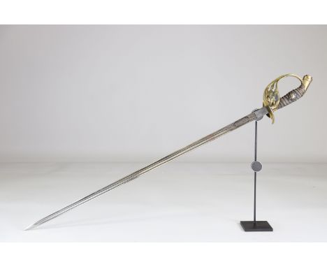 German officer's saber, 1914-1918, Prussian blazon on the hilt, and bodyguard badge on the wristSizes: L. totale= 930mm L Lam