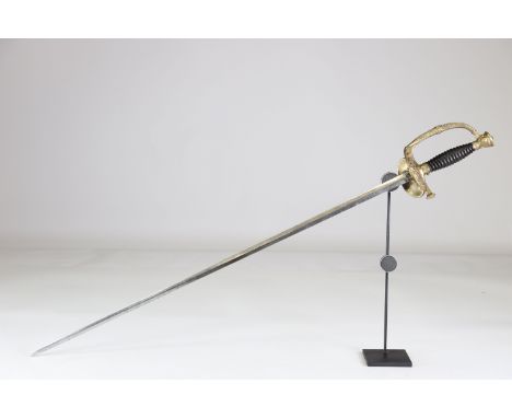 French naval officer sword, 1880-1890Sizes: L. totale= 940mm L Lame= 780mm l lame= 18mmWeight (K): 0,6kgCondition: At first g