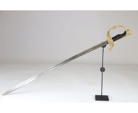 French naval officer saber, manufacturer Couleau, 1880Sizes: L. totale= 890mm L Lame= 740mm l lame= 23mmWeight (K): 0,72kgCon