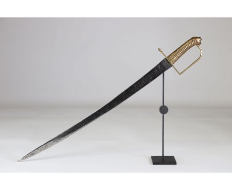 French saber "briquet" revolutionary period, blade engraving: "Live or die, national volunteer", 1780-1800Sizes: L. totale= 7