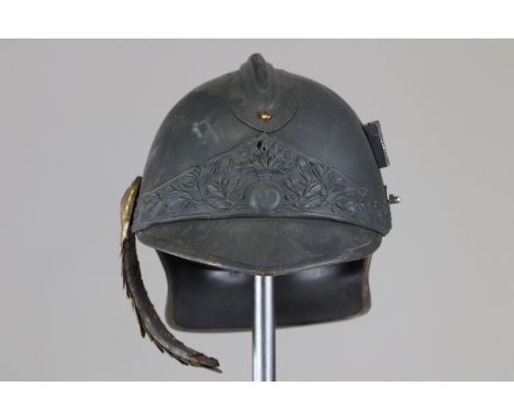 French helmet late 19th early 20thSizes: L. totale= 280mm H = 230mmWeight (K): 0,78kgCondition: At first glance: patina, norm