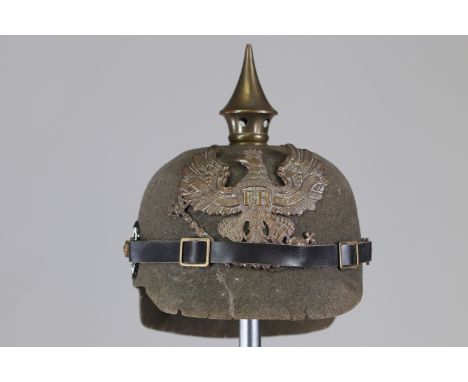 Germany felt helmetSizes: L. totale= 275mm H = 245mmWeight (K): 0,32kgCondition: At first glance: patina, normal wear
