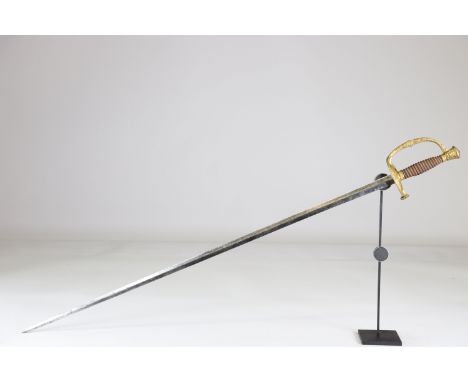 French Sword, 1880-1890 Senior Steward OfficerSizes: L. totale= 1000mm L Lame= 850mm l lame= 20mmWeight (K): 0,55kgCondition: