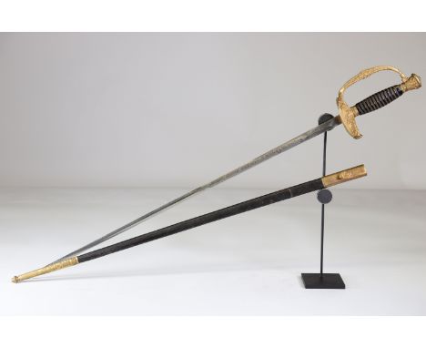 Superior officer sword, French, Blade indication: Souvenir of the Officers of the 15th Demi Brigade ", early 20th centurySize