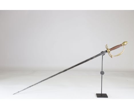 French sword, engraved blade, 1850-1860Sizes: L. totale= 970mm L Lame= 800mm l lame= 20mmWeight (K): 0,55kgCondition: At firs