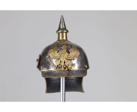 Prussian cuirassier helmet 14-18Sizes: L. totale= 300 mm H = 280mmWeight (K): 0,77kgCondition: At first glance: patina, norma