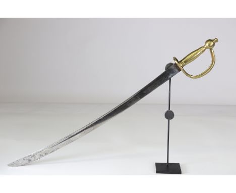 French "briquet" Saber, 1730-1745, Monogram 10 A.C. 27Sizes: L. totale= 785mm L Lame= 640mm l lame= 35mmWeight (K): 0,73kgCon