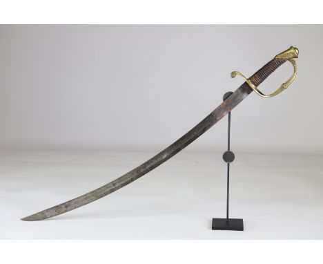 French "briquet" saber, engraved blade, 1820-1830Sizes: L. totale= 840mm L Lame= 700mm l lame= 32mmWeight (K): 0,57kgConditio