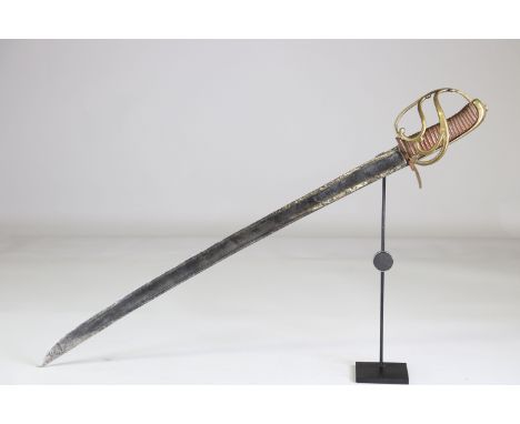 French saber, no marking, Empire period, ca 1800Sizes: L. totale= 820mm L Lame= 660mm l lame= 35mmWeight (K): 0,72kgCondition
