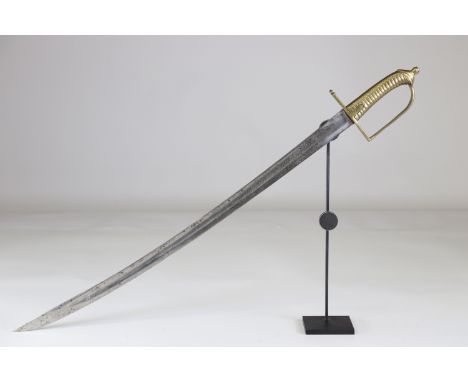 revolutionary period 1780-1790, German punched and marked bladeSizes: L. totale= 800mm L Lame= 670mm l lame= 29mmWeight (K): 