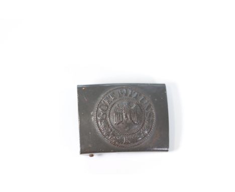 German WWII belt buckleSizes: H =45mm L =65mmWeight (K): 0,04kgCondition: At first glance: patina, normal wear