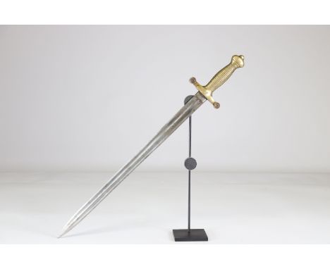 French Navy sword 19thSizes: L. totale= 630mm L Lame= 495mm l lame= 30mmWeight (K): 0,62kgCondition: At first glance: patina,