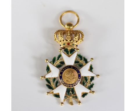Order of the Legion of Honor in enamelled gold Louis-Philippe I 1830-1848Sizes: H = 68mm L =41mmWeight (K): 0,02kgCondition: 