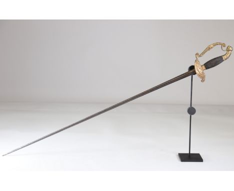 rapier sword triangular blade, France early 19th centurySizes: L. totale= 935mm L Lame= 810mm l lame= 20mmWeight (K): 0,42kgC
