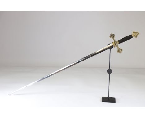 Freemasonry sword late 19th centurySizes: L. totale= 900mm L Lame= 740mm l lame= 20mmWeight (K): 0,53kgCondition: At first gl