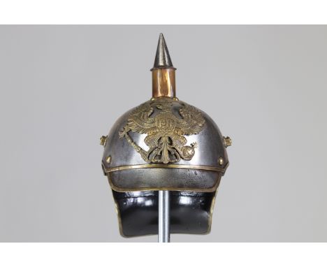 German cuirassier helmet 14-18Sizes: L. totale= 270 mm H = 300mmWeight (K): 0,73kgCondition: At first glance: patina, normal 