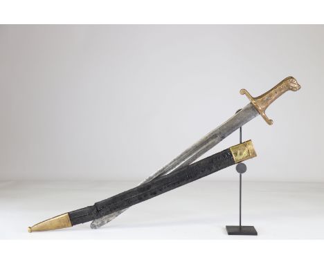 German saber 1839 with scabbardSizes: L. totale= 620mm L Lame= 495mm l lame= 45mmWeight (K): 1,3kgCondition: At first glance: