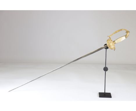 Civil rapier sword, triangular blade, Belgian 19th centurySizes: L. totale= 910mm L Lame= 790mm l lame= 15mmWeight (K): 0,4kg