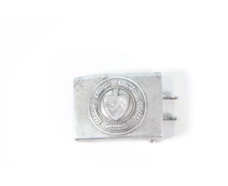 German WWII belt buckleSizes: H =50mm L =65mmWeight (K): 0,02kgCondition: At first glance: patina, normal wear