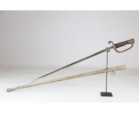French officer latte 19thSizes: L. totale= 1000mm L Lame= 850mm l lame= 23mmWeight (K): 1,08kgCondition: At first glance: pat