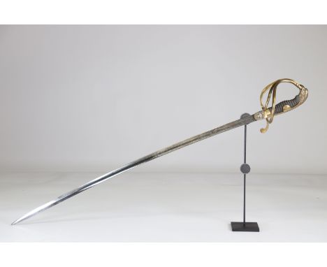 German saber, Prussian 1914-1918, senior officer, blade engraved on both sides, eagle head pommelSizes: L. totale= 1000mm L L
