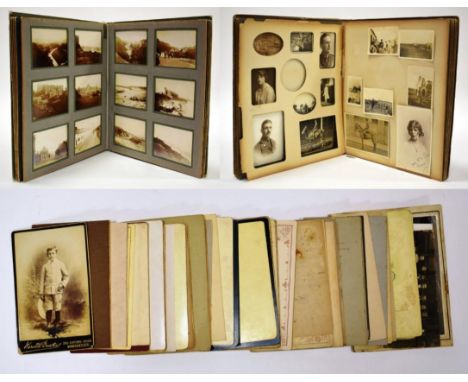 Vintage Photo Albums with Shipping and Topographical interest, Boer War Postcards  - 2 Albums with a general collection of ph