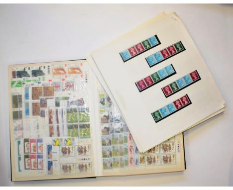 GB QE2 Decimal u.m. collection 1970's and 80's in stockbook, mostly in control or traffic light blocks of 4, strips or pairs.