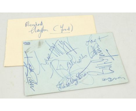 The Rolling Stones, full set of autographs 1964, single sheet.