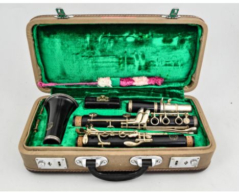 Chinese clarinet, cased, and a trumpet, (2).